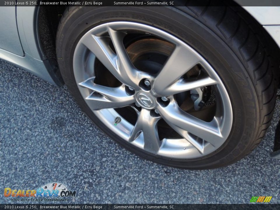 2010 Lexus IS 250 Breakwater Blue Metallic / Ecru Beige Photo #16