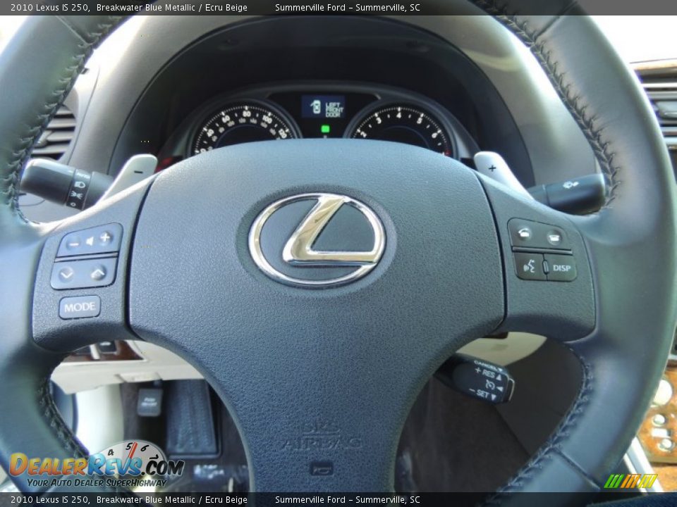 2010 Lexus IS 250 Breakwater Blue Metallic / Ecru Beige Photo #20
