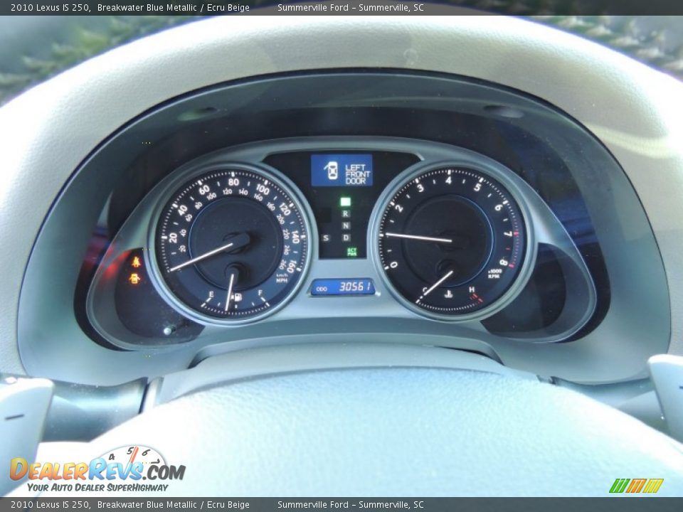 2010 Lexus IS 250 Breakwater Blue Metallic / Ecru Beige Photo #21