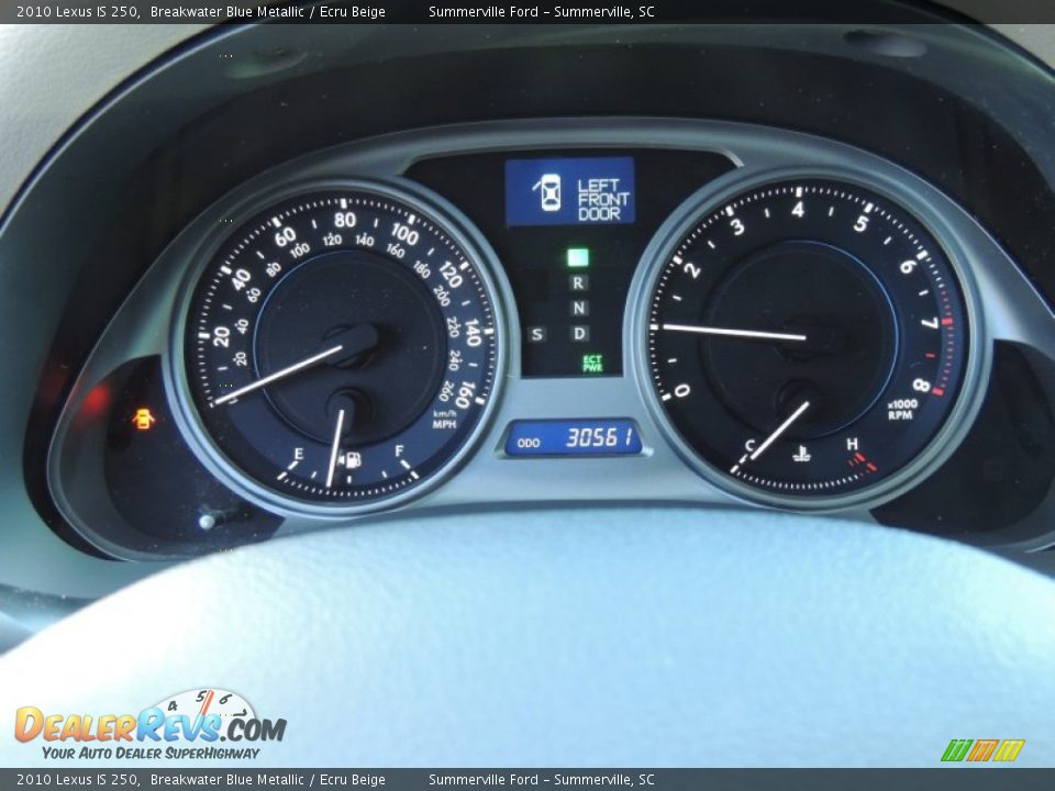2010 Lexus IS 250 Breakwater Blue Metallic / Ecru Beige Photo #22