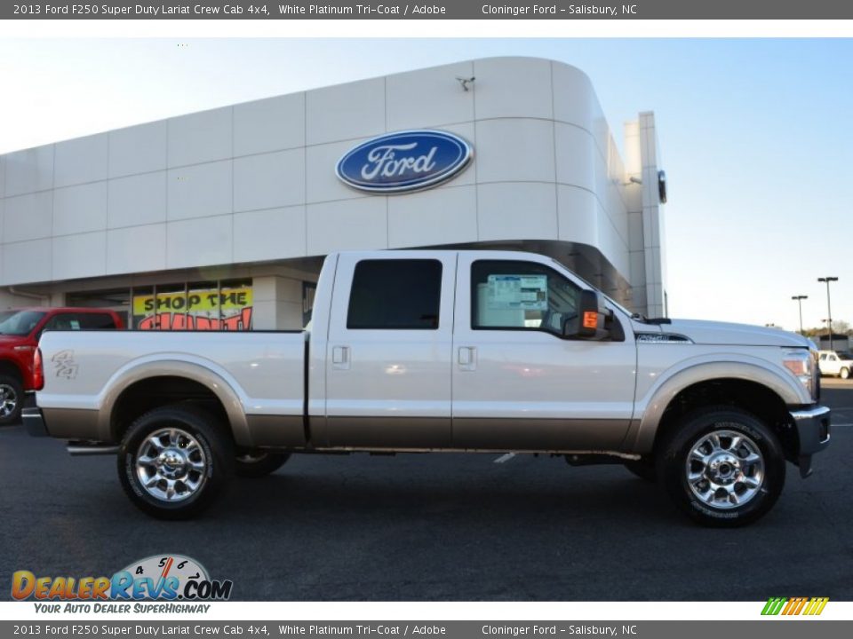 White Platinum Tri-Coat 2013 Ford F250 Super Duty Lariat Crew Cab 4x4 Photo #2