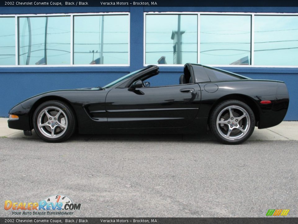 2002 Chevrolet Corvette Coupe Black / Black Photo #2