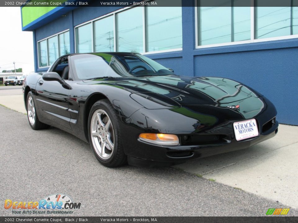 2002 Chevrolet Corvette Coupe Black / Black Photo #7