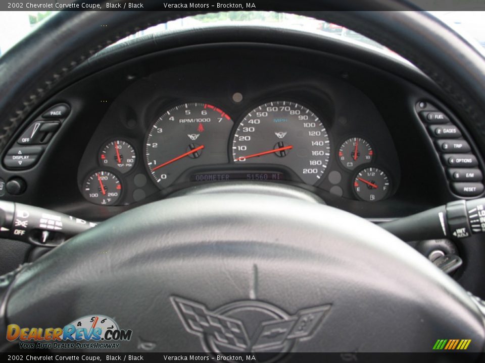 2002 Chevrolet Corvette Coupe Black / Black Photo #20
