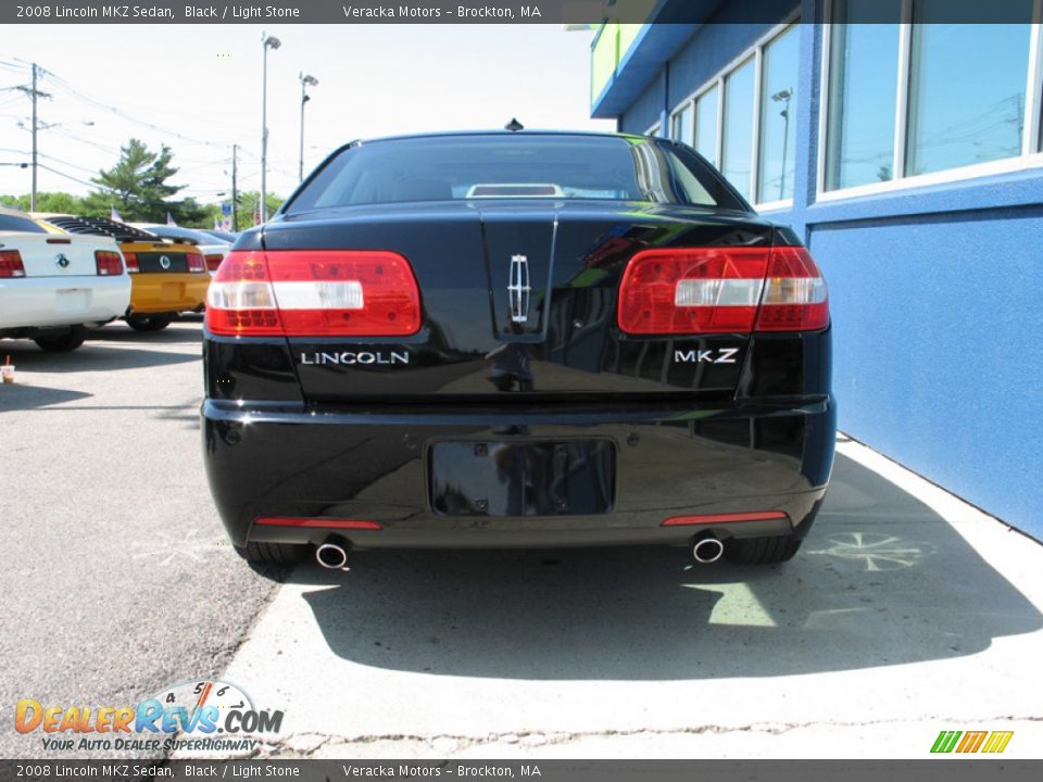 2008 Lincoln MKZ Sedan Black / Light Stone Photo #4