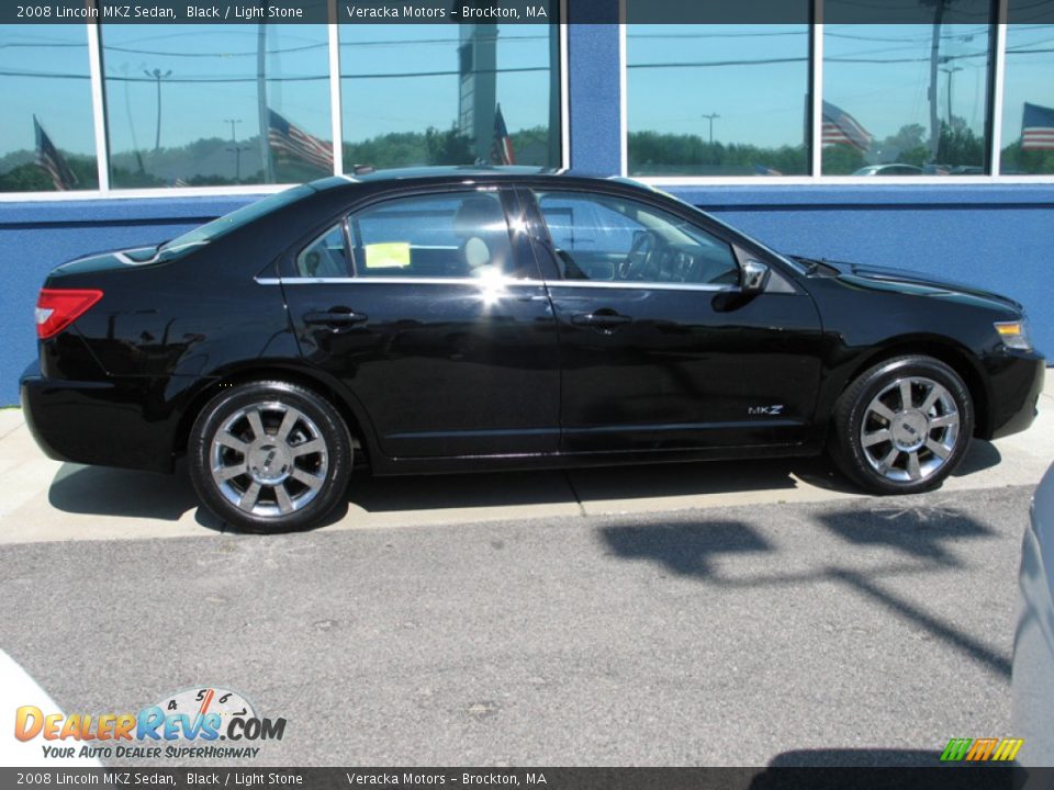 2008 Lincoln MKZ Sedan Black / Light Stone Photo #6