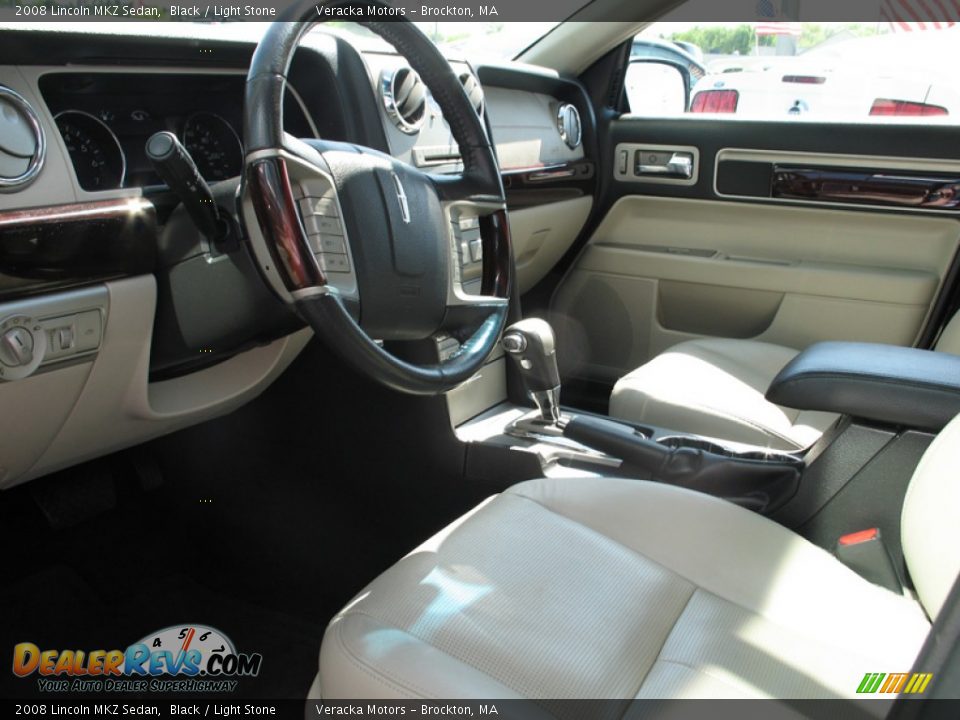 2008 Lincoln MKZ Sedan Black / Light Stone Photo #13