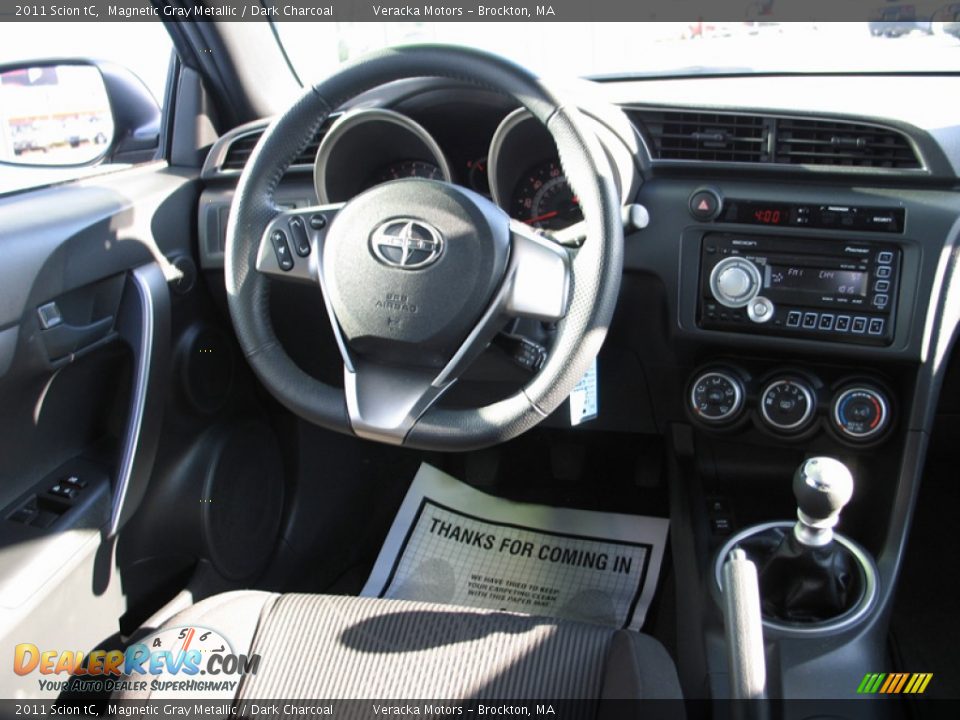 2011 Scion tC Magnetic Gray Metallic / Dark Charcoal Photo #20