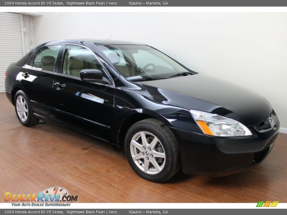 2004 Honda Accord EX V6 Sedan Nighthawk Black Pearl / Ivory Photo #2