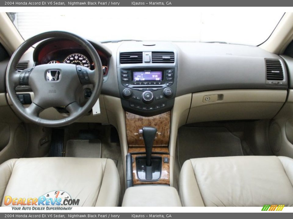 2004 Honda Accord EX V6 Sedan Nighthawk Black Pearl / Ivory Photo #11
