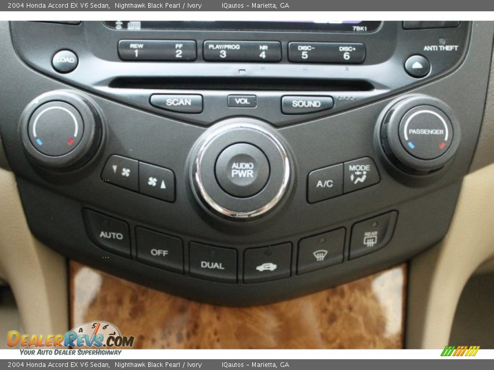 2004 Honda Accord EX V6 Sedan Nighthawk Black Pearl / Ivory Photo #13