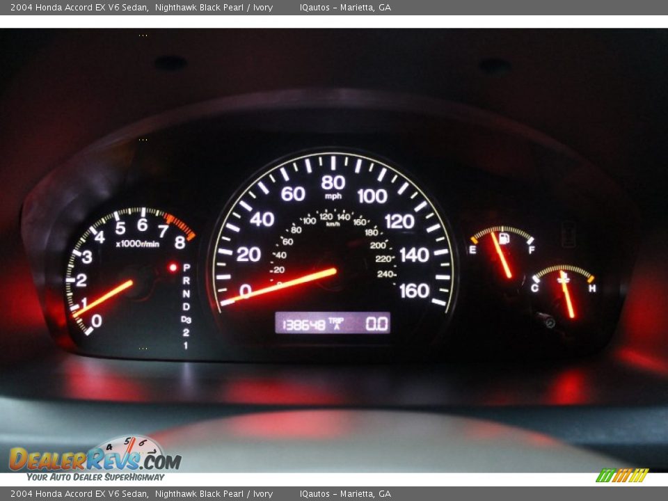 2004 Honda Accord EX V6 Sedan Nighthawk Black Pearl / Ivory Photo #14