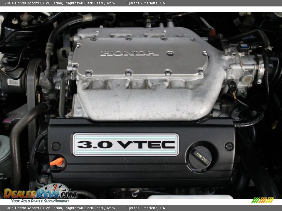 2004 Honda Accord EX V6 Sedan Nighthawk Black Pearl / Ivory Photo #25