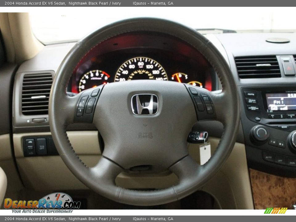 2004 Honda Accord EX V6 Sedan Nighthawk Black Pearl / Ivory Photo #32