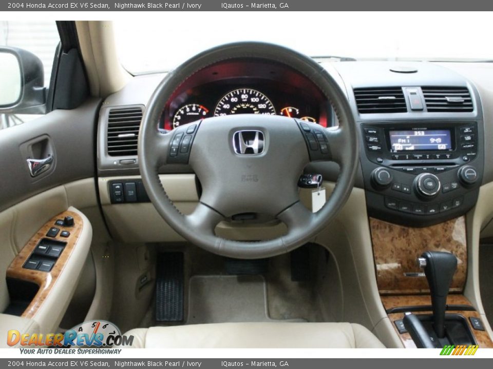 2004 Honda Accord EX V6 Sedan Nighthawk Black Pearl / Ivory Photo #33