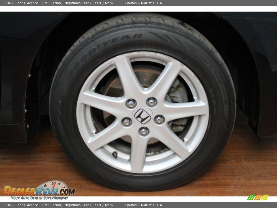 2004 Honda Accord EX V6 Sedan Nighthawk Black Pearl / Ivory Photo #35