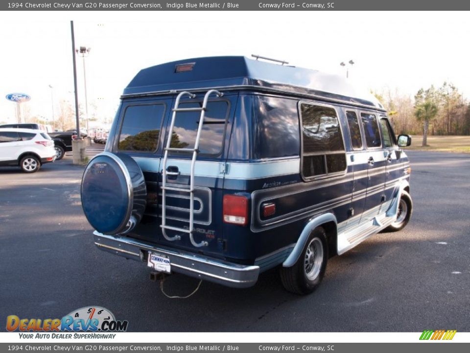 Indigo Blue Metallic 1994 Chevrolet Chevy Van G20 Passenger Conversion Photo #5