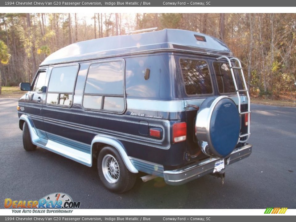 Indigo Blue Metallic 1994 Chevrolet Chevy Van G20 Passenger Conversion Photo #7