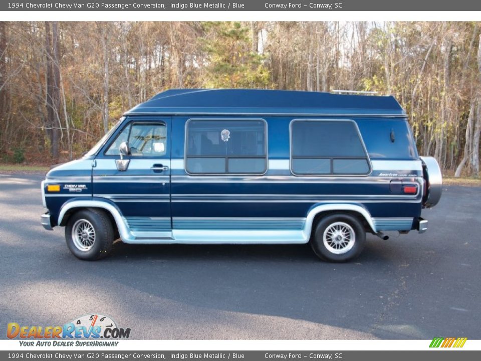 Indigo Blue Metallic 1994 Chevrolet Chevy Van G20 Passenger Conversion Photo #8