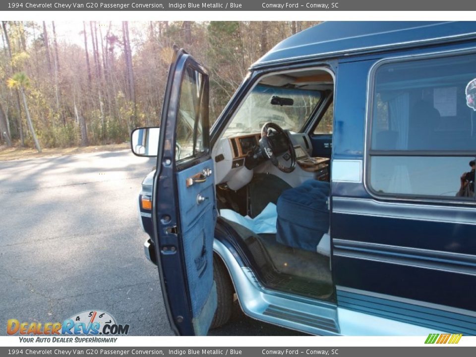 1994 Chevrolet Chevy Van G20 Passenger Conversion Indigo Blue Metallic / Blue Photo #11