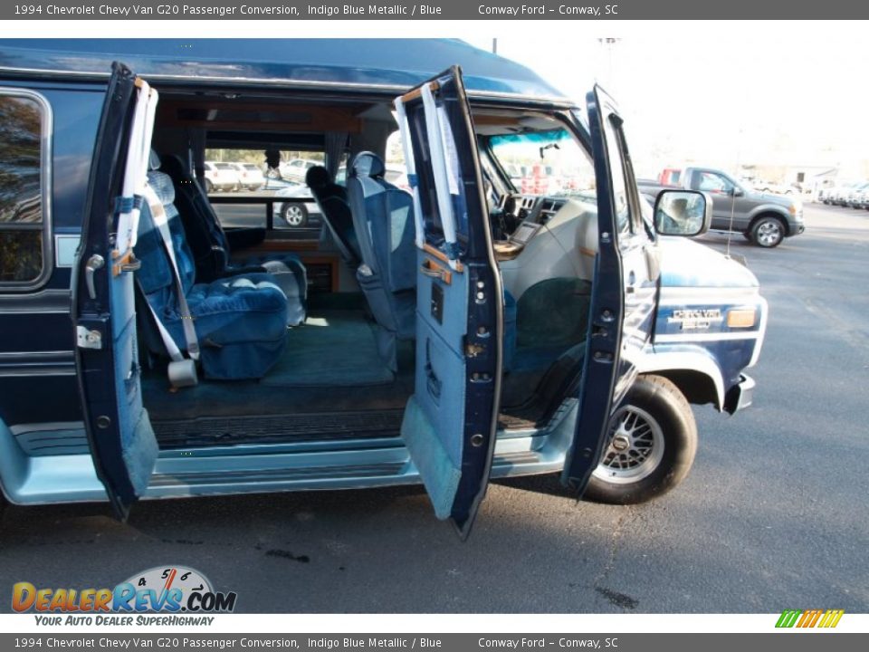 1994 Chevrolet Chevy Van G20 Passenger Conversion Indigo Blue Metallic / Blue Photo #12