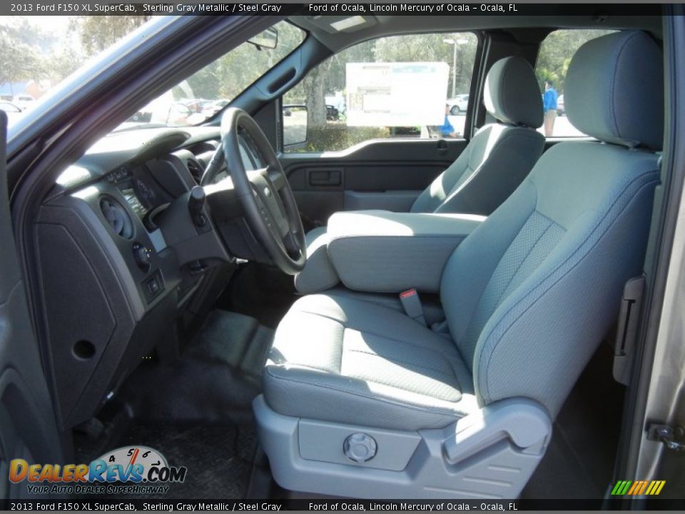 2013 Ford F150 XL SuperCab Sterling Gray Metallic / Steel Gray Photo #6