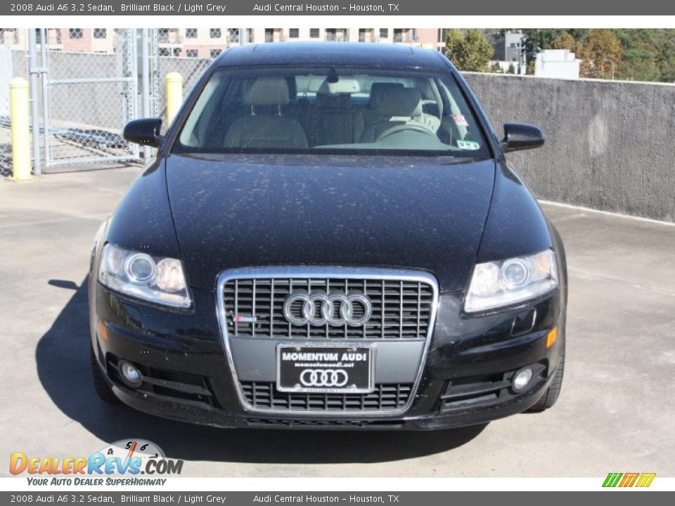 2008 Audi A6 3.2 Sedan Brilliant Black / Light Grey Photo #2