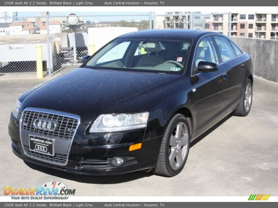 2008 Audi A6 3.2 Sedan Brilliant Black / Light Grey Photo #3