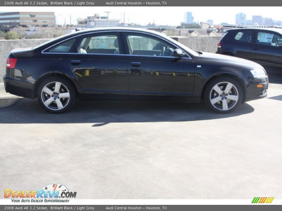 2008 Audi A6 3.2 Sedan Brilliant Black / Light Grey Photo #5