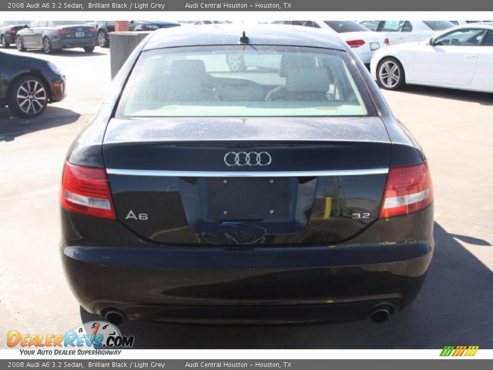 2008 Audi A6 3.2 Sedan Brilliant Black / Light Grey Photo #8