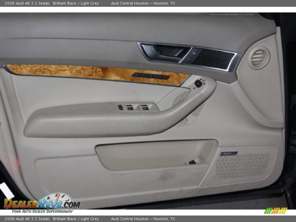 2008 Audi A6 3.2 Sedan Brilliant Black / Light Grey Photo #9