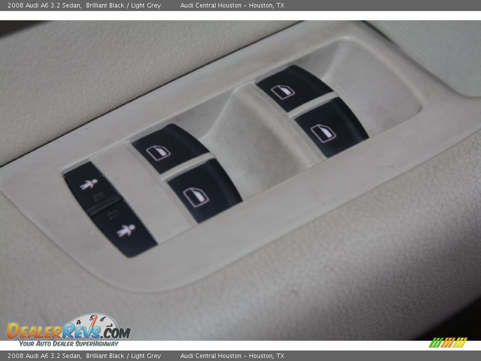 2008 Audi A6 3.2 Sedan Brilliant Black / Light Grey Photo #11