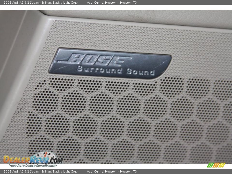 2008 Audi A6 3.2 Sedan Brilliant Black / Light Grey Photo #12
