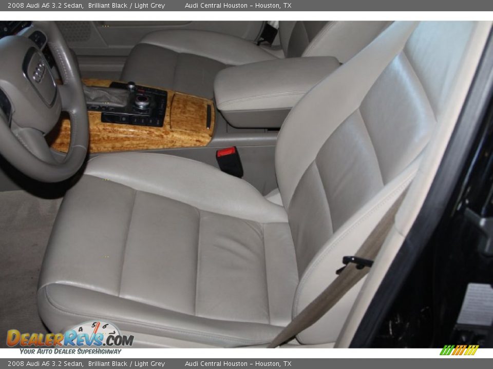 2008 Audi A6 3.2 Sedan Brilliant Black / Light Grey Photo #15