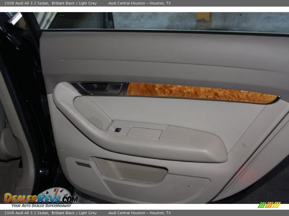 2008 Audi A6 3.2 Sedan Brilliant Black / Light Grey Photo #18