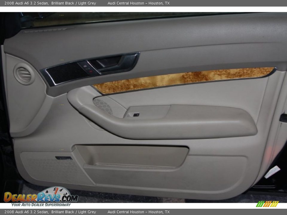 2008 Audi A6 3.2 Sedan Brilliant Black / Light Grey Photo #19