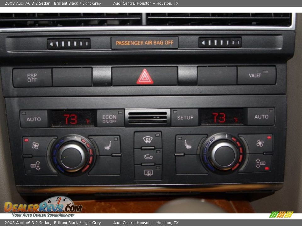 2008 Audi A6 3.2 Sedan Brilliant Black / Light Grey Photo #26
