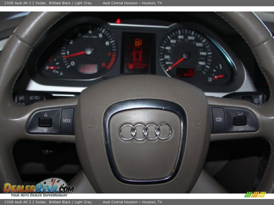 2008 Audi A6 3.2 Sedan Brilliant Black / Light Grey Photo #32