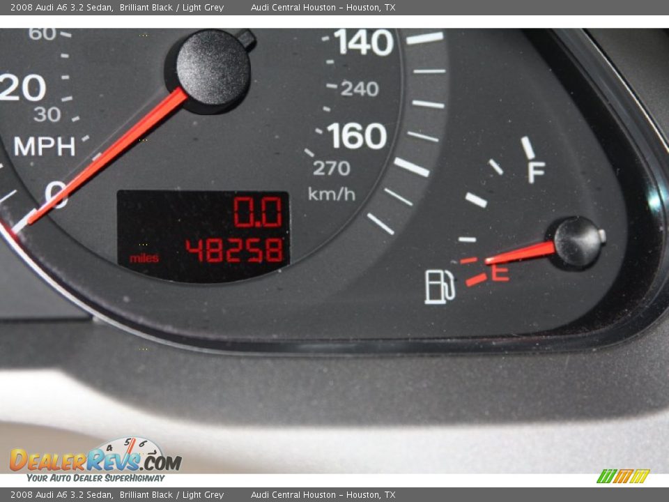 2008 Audi A6 3.2 Sedan Brilliant Black / Light Grey Photo #34