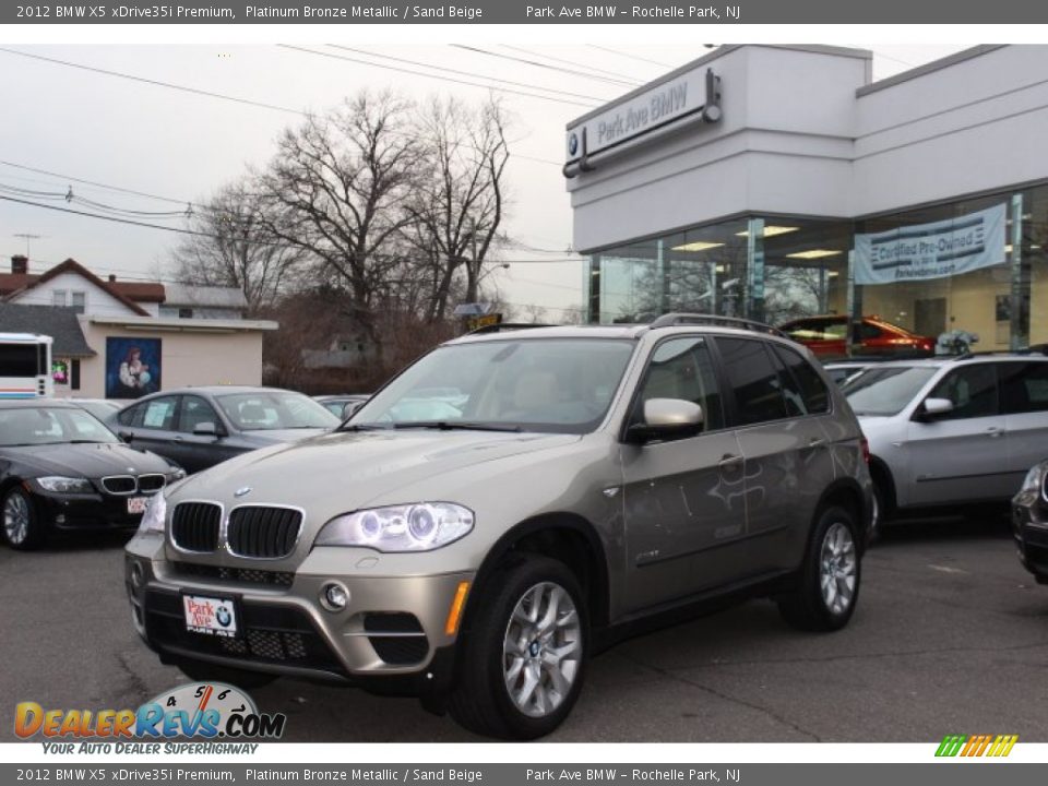 2012 BMW X5 xDrive35i Premium Platinum Bronze Metallic / Sand Beige Photo #1