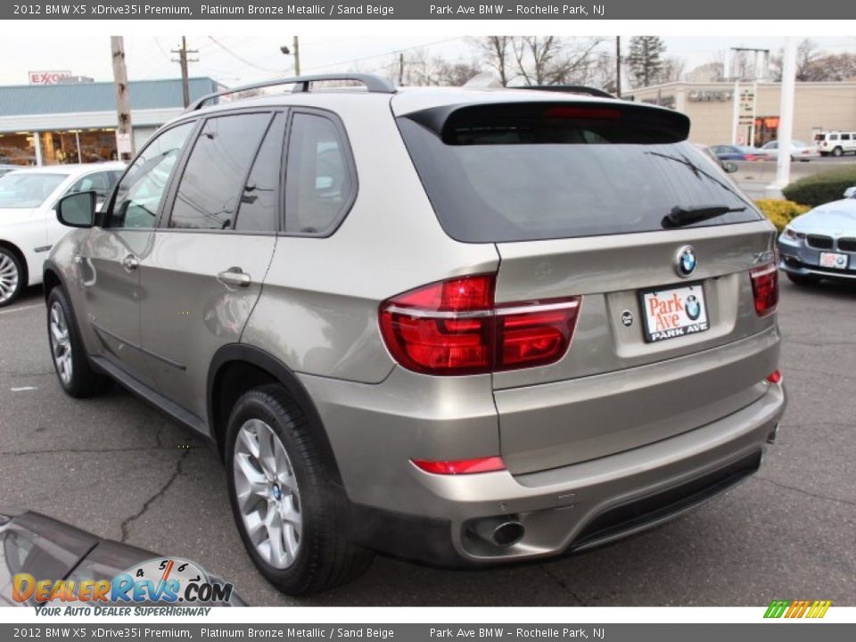 2012 BMW X5 xDrive35i Premium Platinum Bronze Metallic / Sand Beige Photo #7