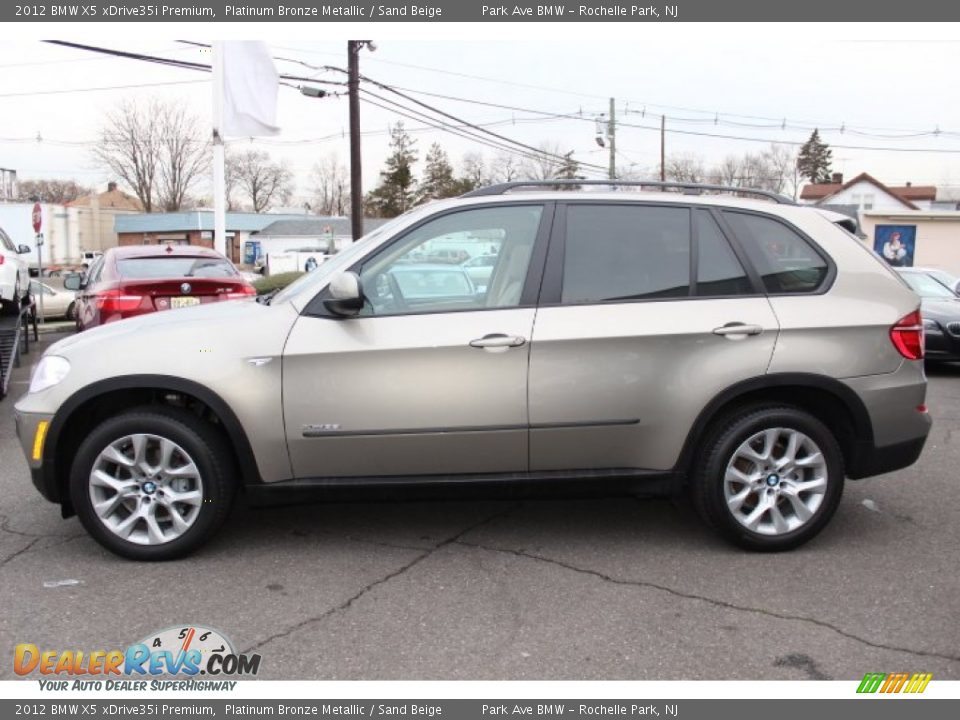 2012 BMW X5 xDrive35i Premium Platinum Bronze Metallic / Sand Beige Photo #8