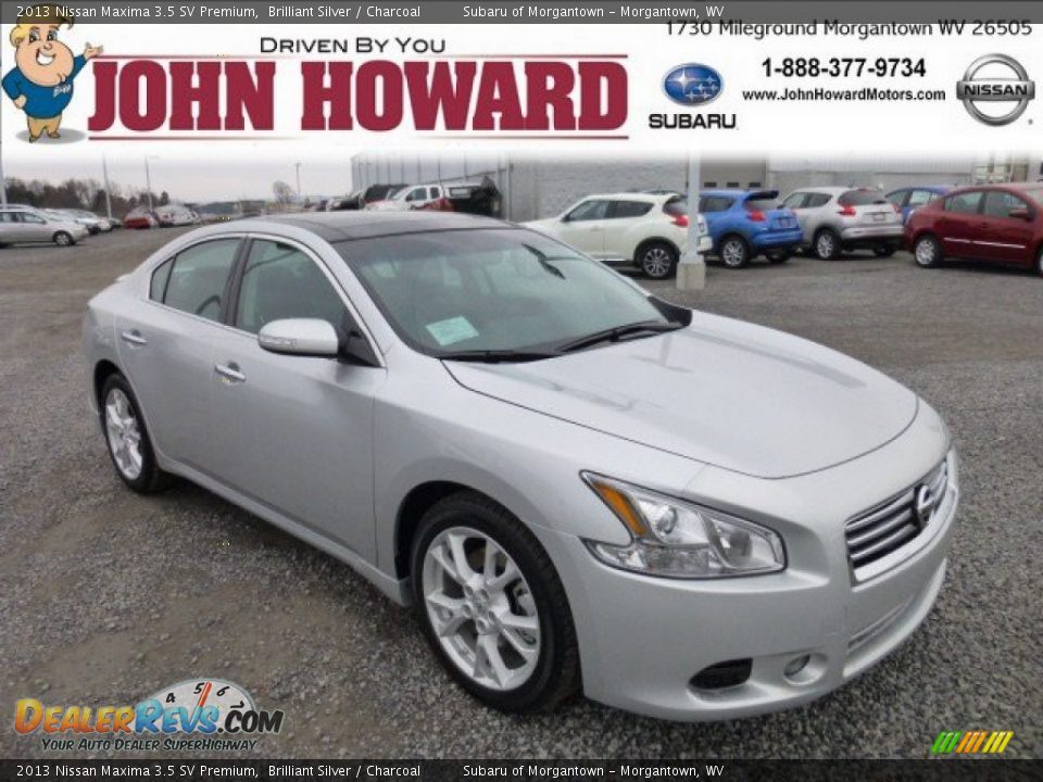 2013 Nissan Maxima 3.5 SV Premium Brilliant Silver / Charcoal Photo #1