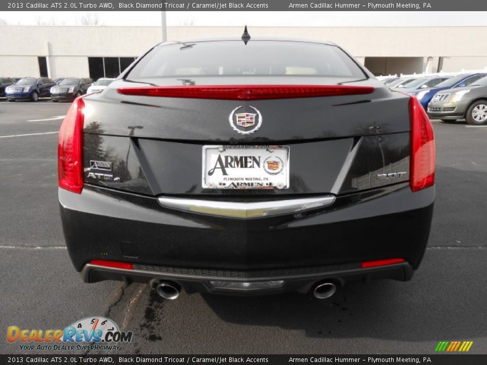 2013 Cadillac ATS 2.0L Turbo AWD Black Diamond Tricoat / Caramel/Jet Black Accents Photo #6