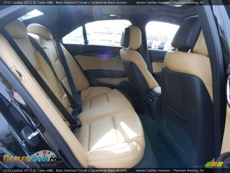 2013 Cadillac ATS 2.0L Turbo AWD Black Diamond Tricoat / Caramel/Jet Black Accents Photo #8