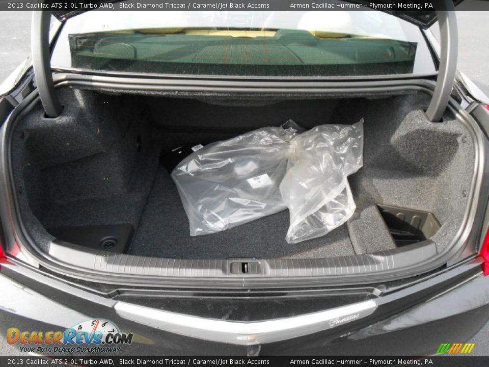 2013 Cadillac ATS 2.0L Turbo AWD Black Diamond Tricoat / Caramel/Jet Black Accents Photo #9