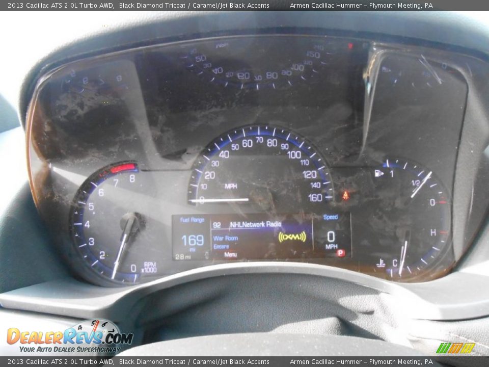 2013 Cadillac ATS 2.0L Turbo AWD Black Diamond Tricoat / Caramel/Jet Black Accents Photo #14