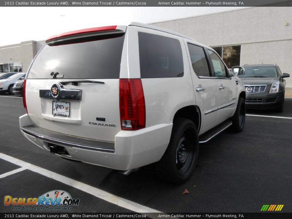2013 Cadillac Escalade Luxury AWD White Diamond Tricoat / Cashmere/Cocoa Photo #5