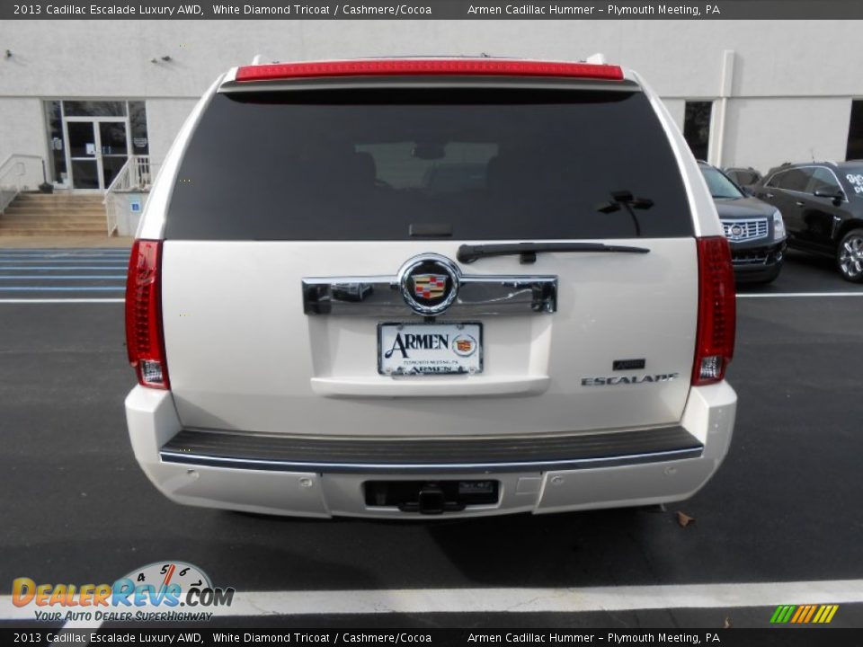 2013 Cadillac Escalade Luxury AWD White Diamond Tricoat / Cashmere/Cocoa Photo #6