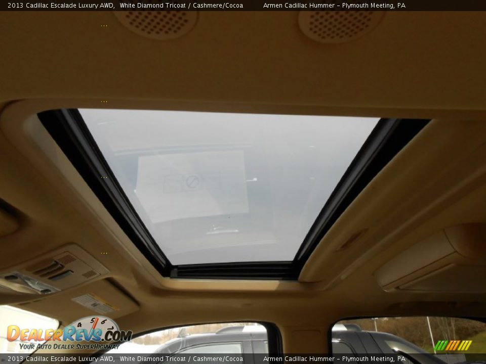 2013 Cadillac Escalade Luxury AWD White Diamond Tricoat / Cashmere/Cocoa Photo #8